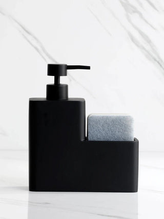 Dispenser Sapone Resina Nero Elegante Minimal Capacità 450ml-INTERIOR DREAM DESIGN