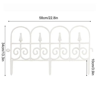 Divisori Set 6 Pezzi Diversi Colori Bianco Nero Arredamento Recinzione Giardino Giardinaggio Piante Casa Esterno-INTERIOR DREAM DESIGN