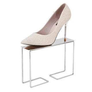 Espositore Scarpe Scarpiera Colore Argento 3 Pezzi Acciaio Inossidabile Arredamento-INTERIOR DREAM DESIGN