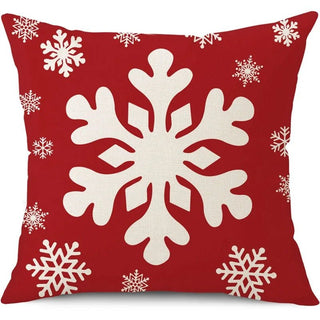 Federa Cuscino Natale Natalizio Diverse Fantasie Design Babbo Natale Feste Festività Rosso Albero Renna Decorazione Casa - INTERIOR DREAM DESIGN