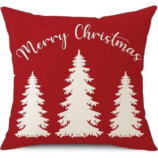 Federa Cuscino Natale Natalizio Diverse Fantasie Design Babbo Natale Feste Festività Rosso Albero Renna Decorazione Casa - INTERIOR DREAM DESIGN