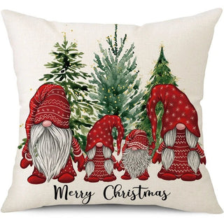 Federa Cuscino Natale Natalizio Diverse Fantasie Design Babbo Natale Feste Festività Rosso Albero Renna Decorazione Casa - INTERIOR DREAM DESIGN