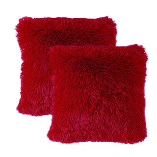 Federe Cuscini Chiusura Zip Tessuto Peluche Morbido Confortevole Diversi Colori Arredamento-INTERIOR DREAM DESIGN