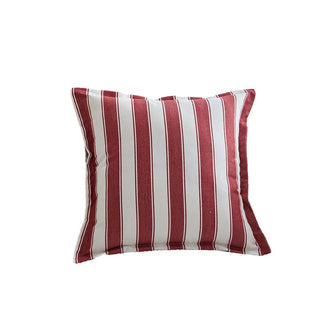 Federe Cuscini Quadrati Nappe Righe Rosso Bianco Decorazione Casa Cotone Tessili Arredo - INTERIOR DREAM DESIGN