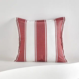 Federe Cuscini Quadrati Nappe Righe Rosso Bianco Decorazione Casa Cotone Tessili Arredo - INTERIOR DREAM DESIGN