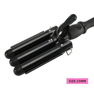 Ferro Arricciacapelli Ceramica Tripla Becco Arricciacapelli Riscaldamento Rapido Piastra Capelli Onde-INTERIOR DREAM DESIGN