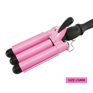 Ferro Arricciacapelli Ceramica Tripla Becco Arricciacapelli Riscaldamento Rapido Piastra Capelli Onde-INTERIOR DREAM DESIGN