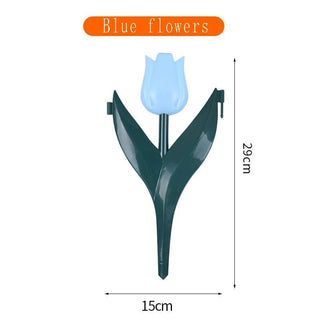 Fiori Finti Recinzione Plastica Diversi Colori Tulipano Decorazione Giardino Esterno Casa-INTERIOR DREAM DESIGN
