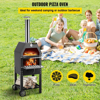 Forno Pizza Accessori Completi Fuoco Legna Cottura Giardino Parco Campeggio Cortile Esterno Casa - INTERIOR DREAM DESIGN