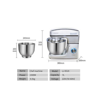 Frullatore Cucina Elettrico Grigio Ciotola Removibile Pratico Mixer Leggero Potente-INTERIOR DREAM DESIGN