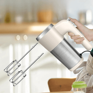 Frustino Cucina Miscelatore Elettrico Frusta Elettrica 4 Accessori Acciaio Inossidabile 5 Velocità-INTERIOR DREAM DESIGN