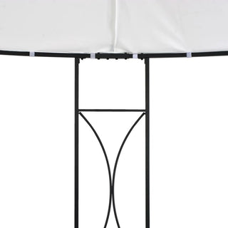 Gazebo Bianco Ferro Nero Dimensioni 3x2m Altezza Massima 195cm Resistenza Raggi UV Impermeabile Decorativo Parasole Arredo Giardino - INTERIOR DREAM DESIGN