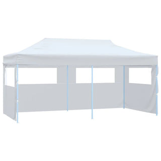 Gazebo Esterno Giardino Tenda Acciaio PVC Resistente Raggi UV Acqua Fenomeni Atmosferici Grandi Dimensioni Colore Bianco Arredamento - INTERIOR DREAM DESIGN