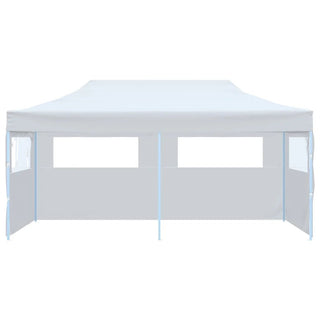 Gazebo Esterno Giardino Tenda Acciaio PVC Resistente Raggi UV Acqua Fenomeni Atmosferici Grandi Dimensioni Colore Bianco Arredamento - INTERIOR DREAM DESIGN