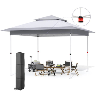 Gazebo Outdoor Pop up Canopy Tent 3.6x3.6m with Curtains and Shelter for Patio, Party & Backyard 12'x12' Folding Instant Shelter - INTERIOR DREAM DESIGN