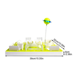 Gioco Animali Domestici Bianco Verde Plastica Mangiatoia Inclusa - INTERIOR DREAM DESIGN