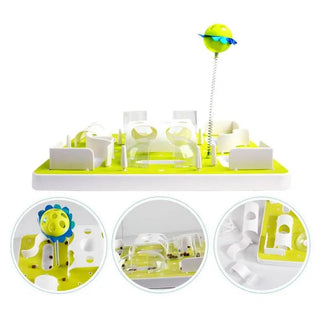Gioco Animali Domestici Bianco Verde Plastica Mangiatoia Inclusa - INTERIOR DREAM DESIGN