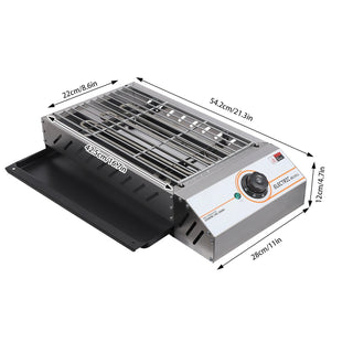 Griglia Elettrica Argento Acciaio Comoda Resistente Pratica Utile Cucinare Inossidabile-INTERIOR DREAM DESIGN