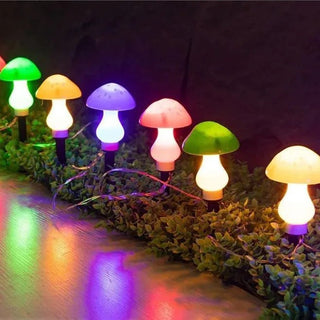 Illuminazione Esterna a Forma Di Funghi Due Colori Led Waterproof Vari Set Modalità Di Illuminazione - INTERIOR DREAM DESIGN