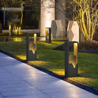 Illuminazione Esterna In Acciaio Luci LED Due Dimensioni Adatto A Giardino Design Moderno - INTERIOR DREAM DESIGN