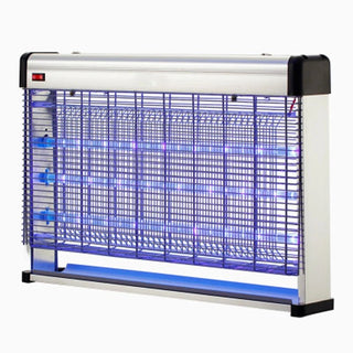 Lampada Antizanzare Scossa Elettrica Trappola Insetti Alluminio Repellente Zanzare UV-INTERIOR DREAM DESIGN