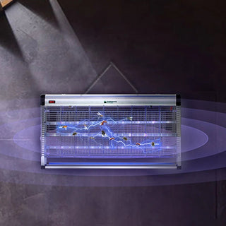 Lampada Antizanzare Scossa Elettrica Trappola Insetti Alluminio Repellente Zanzare UV-INTERIOR DREAM DESIGN