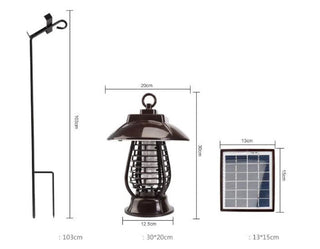 Lampada Antizanzare Solare Giardino Esterno Pannello 24 LED - INTERIOR DREAM DESIGN