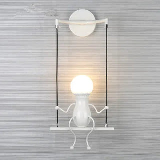 Lampada Da Parete Omino Modello Coppia Singolo Diverse Colorazioni Materiale Metallo-INTERIOR DREAM DESIGN