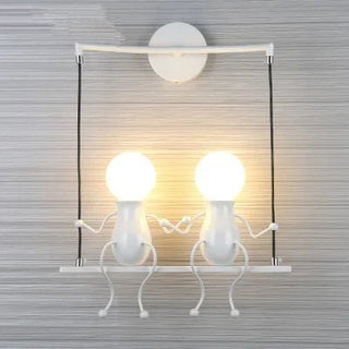 Lampada Da Parete Omino Modello Coppia Singolo Diverse Colorazioni Materiale Metallo-INTERIOR DREAM DESIGN