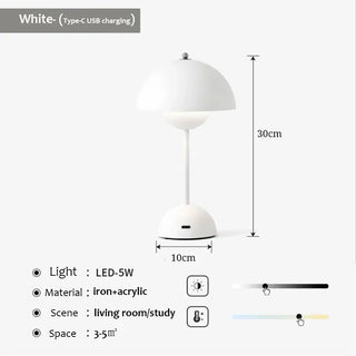 Lampada Da Tavolo Fungo Luce Led Carica USB Lampada Da Scrivania Decorazione Casa-INTERIOR DREAM DESIGN
