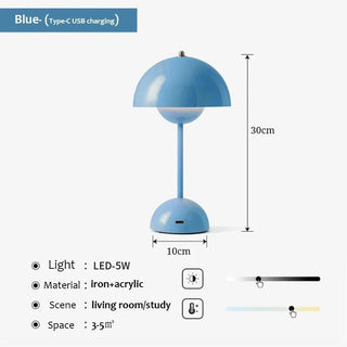 Lampada Da Tavolo Fungo Luce Led Carica USB Lampada Da Scrivania Decorazione Casa-INTERIOR DREAM DESIGN