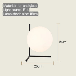 Lampada Design Moderno Innovativo Semplice Luna Circolare Metallo Vetro-INTERIOR DREAM DESIGN