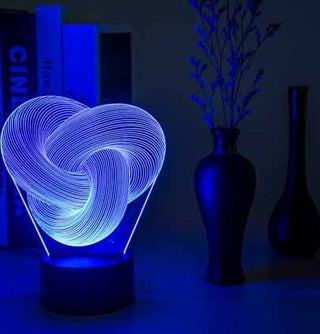 Lampada Notturna 3D LED Twist Astratta Touch Colorata Acrilico - INTERIOR DREAM DESIGN