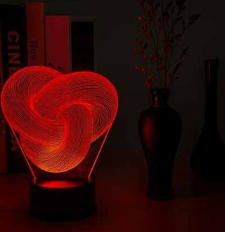Lampada Notturna 3D LED Twist Astratta Touch Colorata Acrilico - INTERIOR DREAM DESIGN