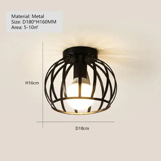 Lampada Plafoniera Soffitto Nero Diversi Modelli Metallo Interruttore Accessori Arredamento Casa Illuminazione Decorazione - INTERIOR DREAM DESIGN