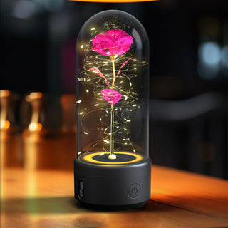 Lampada Rosa LED Campana Vetro Speaker Bluetooth - INTERIOR DREAM DESIGN