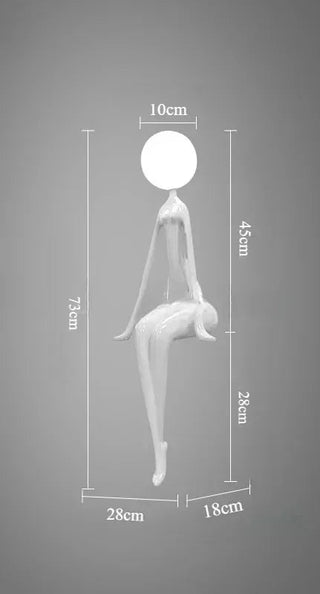 Lampada Statua Umana Moderna Diversi Colori Scultura Particolare Design Elegante-INTERIOR DREAM DESIGN