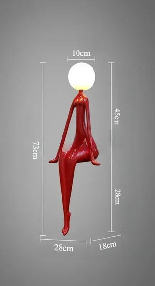 Lampada Statua Umana Moderna Diversi Colori Scultura Particolare Design Elegante-INTERIOR DREAM DESIGN