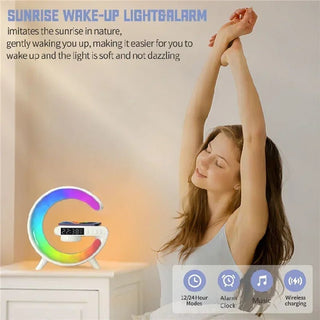 Lampada Sveglia Comodino Tavolo Multifunzionale Bluetooth Wireless Ricarica Iphone Accessori Casa - INTERIOR DREAM DESIGN