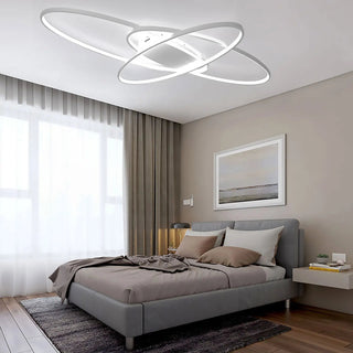 Lampadario Di Colore Bianco Tre Emissione Di Colore Arredo Moderno Potenza 220V In Alluminio Pratico E Leggero - INTERIOR DREAM DESIGN