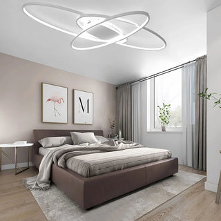 Lampadario Di Colore Bianco Tre Emissione Di Colore Arredo Moderno Potenza 220V In Alluminio Pratico E Leggero - INTERIOR DREAM DESIGN