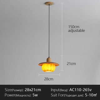 Lampadario Forma Zucca Soffitto Arancione Diversi Colori Emissione Luce Arredamento Casa Luce Illuminazione-INTERIOR DREAM DESIGN