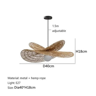 Lampadario Materiale Rattan Diverse Dimensioni Decorazione Soffitto Arredo Casa Moderno Creativo-INTERIOR DREAM DESIGN