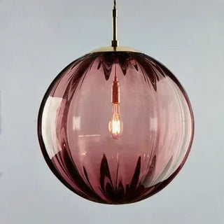 Lampadario Materiale Vetro Modello Sfera Diverse Colorazioni Design Moderno Innovativo Elegante-INTERIOR DREAM DESIGN