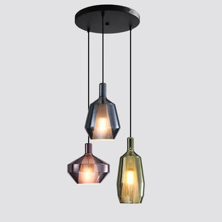 Lampadario Pendente Diversi Colori Vetro Sospeso Diverse Dimensioni Emissione Luce Calda Neutra Fredda-INTERIOR DREAM DESIGN