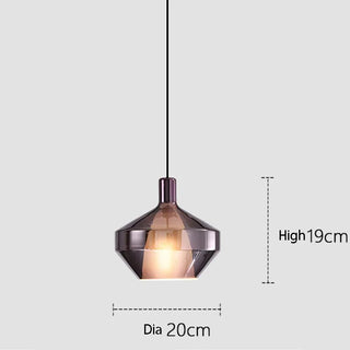 Lampadario Pendente Diversi Colori Vetro Sospeso Diverse Dimensioni Emissione Luce Calda Neutra Fredda-INTERIOR DREAM DESIGN