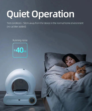 Lettiera Automatica Colore Bianco Autopulente Capacità 65 Litri Controllo Remoto Applicazione Animali Domestici-INTERIOR DREAM DESIGN