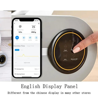 Lettiera Automatica Colore Bianco Autopulente Capacità 65 Litri Controllo Remoto Applicazione Animali Domestici-INTERIOR DREAM DESIGN