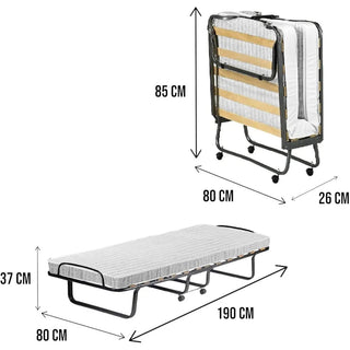 Lettino Materasso Incluso Morbido Pieghevole Utile Casa Camera Letto Cameretta-INTERIOR DREAM DESIGN