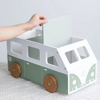 Libreria Camera Bambini Forma Camion Organizzazione Libri Legno Casa-INTERIOR DREAM DESIGN